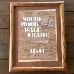 Vintage Intercraft Solid Wood Wall Frame 11x14 Rustic Oak Photo Picture Frame